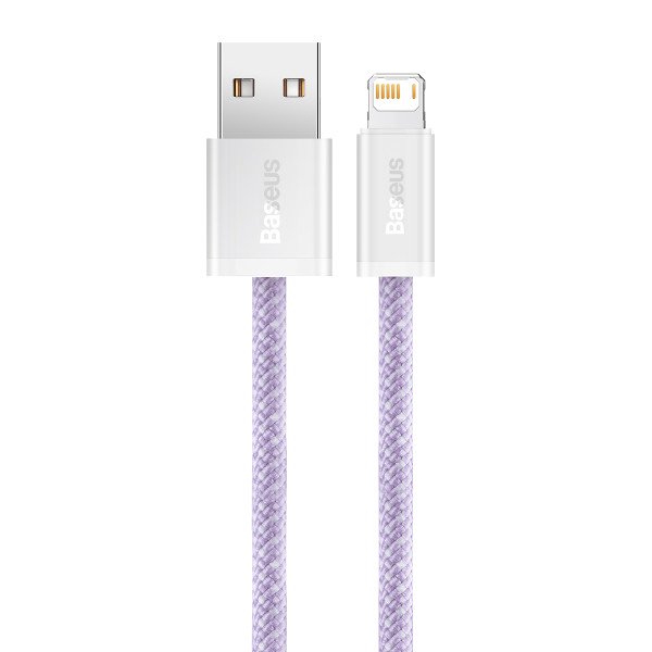 „Baseus“ dinaminis USB kabelis su „Lightning“ 24 A 2 m violetinė