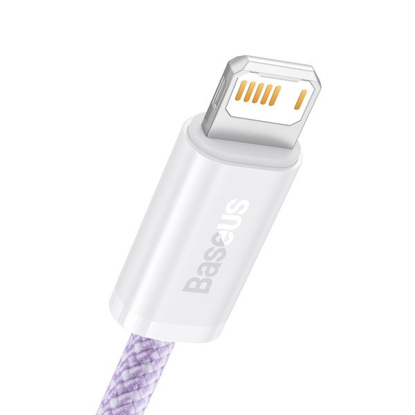 „Baseus“ dinaminis USB kabelis su „Lightning“ 24 A 1 m violetinė