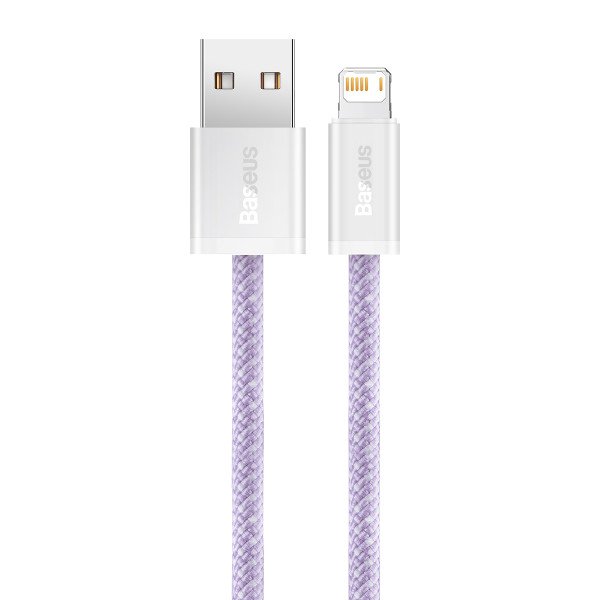 „Baseus“ dinaminis USB kabelis su „Lightning“ 24 A 1 m violetinė