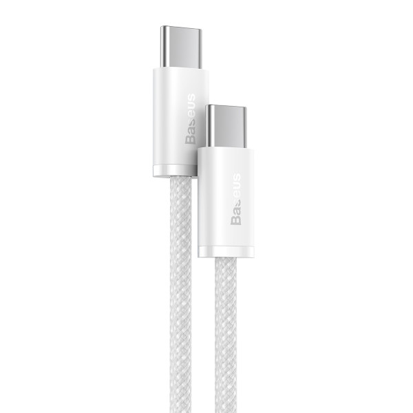 Laidas USB-C į USB-C Baseus 100 W 1 m baltas