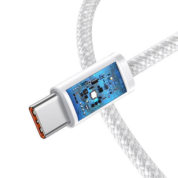 Laidas USB-C į USB-C Baseus 100 W 1 m baltas