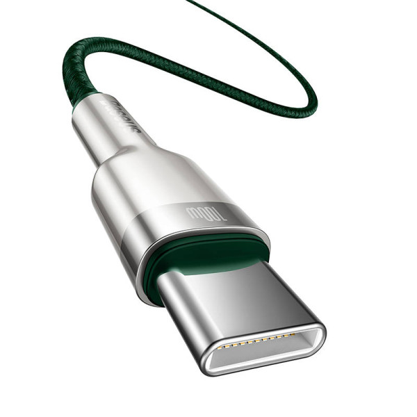 Laidas iš USB-C į USB-C Baseus Cafule 100 W 2 m žalias