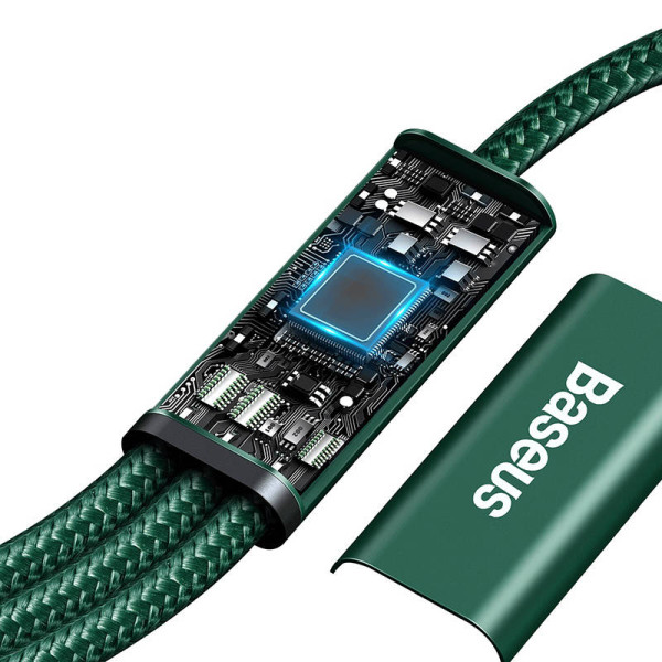 „Baseus Rapid“ serijos „trys viename“ kabelis USB-C skirtas M+L+T 20 W 15 m žalias