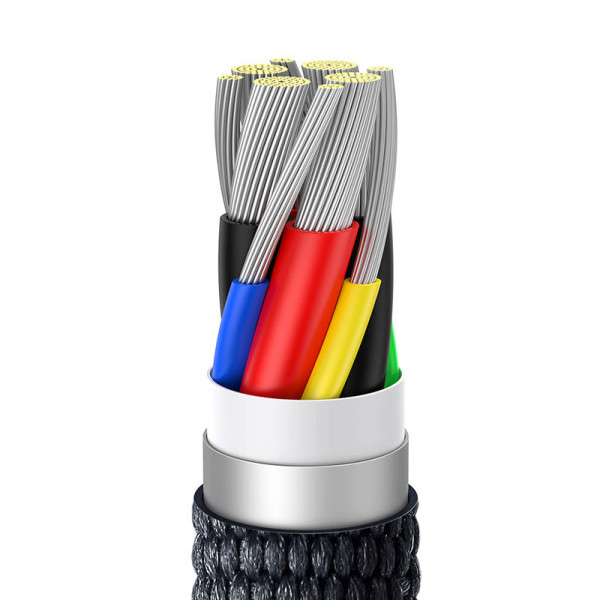 „Baseus Crystal Shine“ laidas nuo USB-C iki USB-C 100 W 12 m juodas