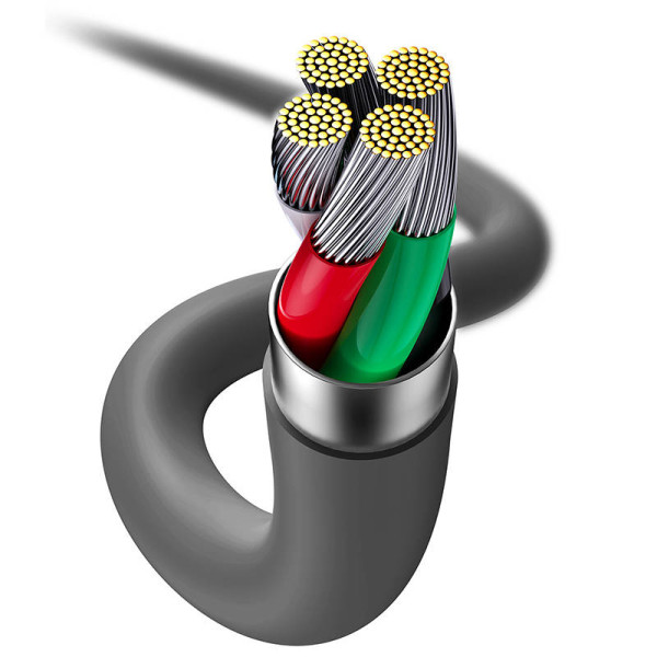 Baseus Jelly kabelis USB prie Lightning 24A 12m juodas