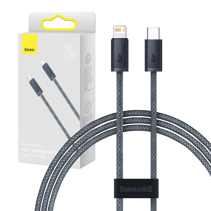 „Baseus Dynamic“ serijos USB-C laidas su „Lightning“ 20 W 2 m pilkas „Baseus Dynamic“ serijos USB-C laidas su „Lightning“ 20 W 2 m pilkas